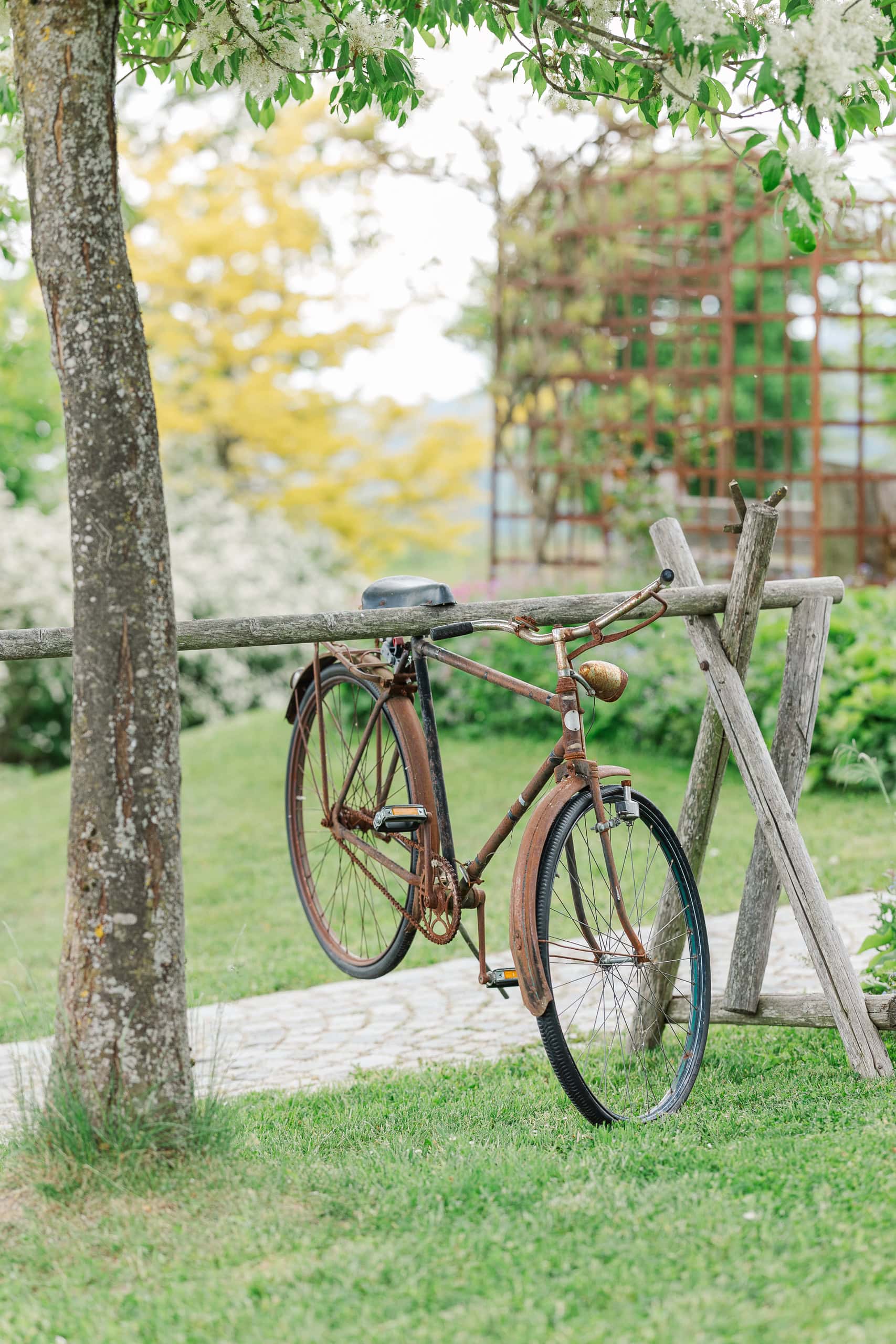 hochzeit hoamat garten fahrrad