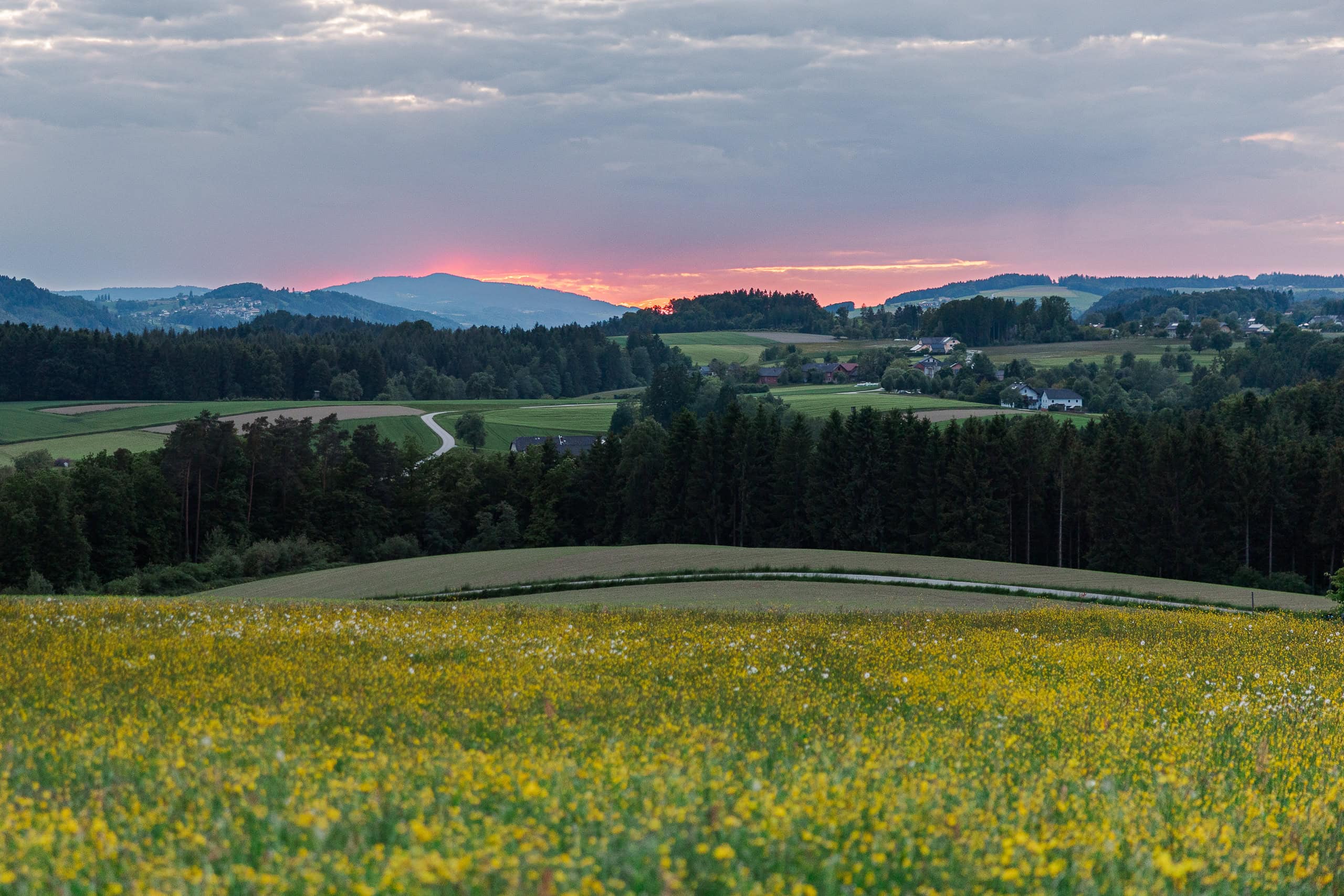 hochzeit hoamat sonnenuntergang