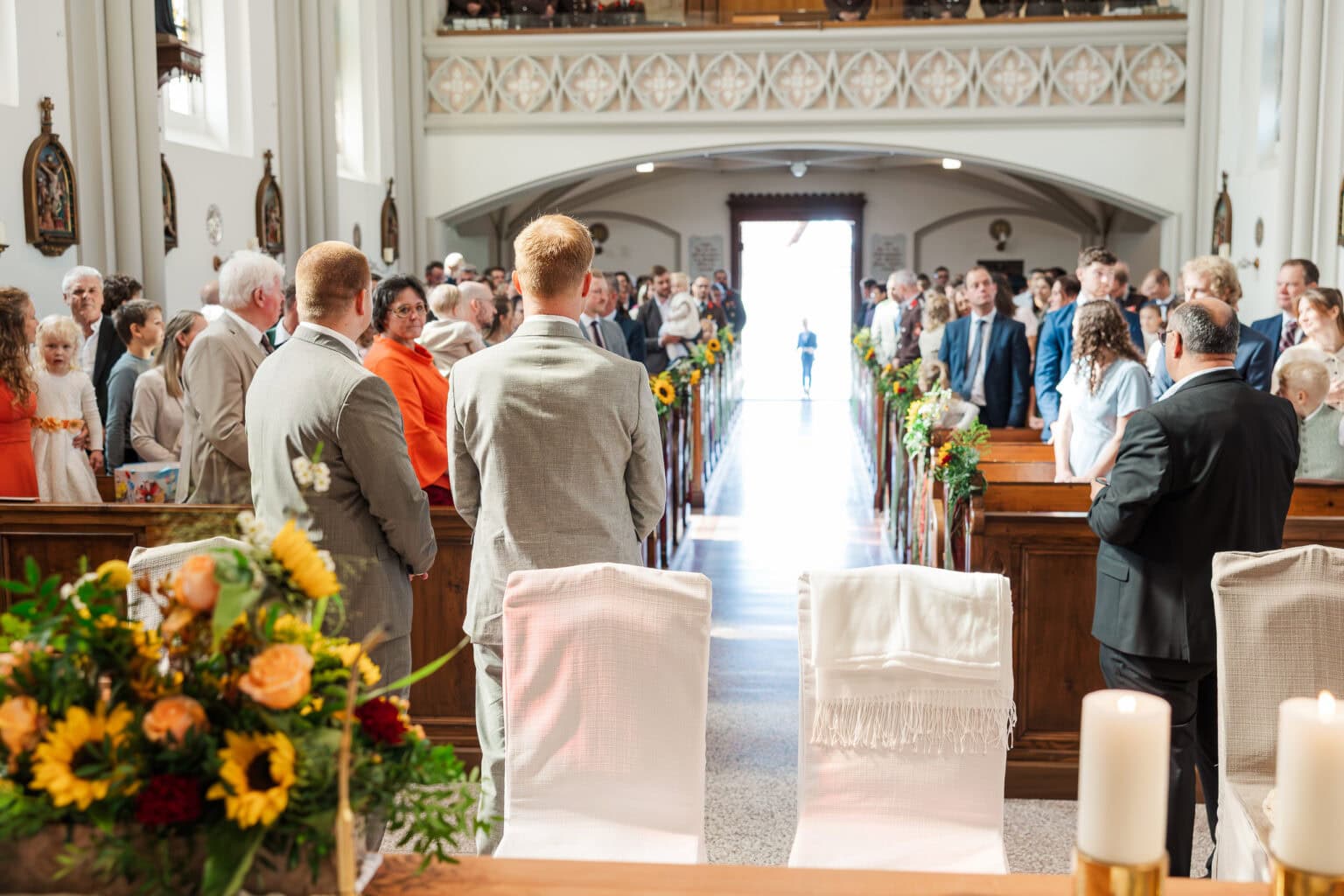 hochzeit pfarrkirche pollham einzug braut