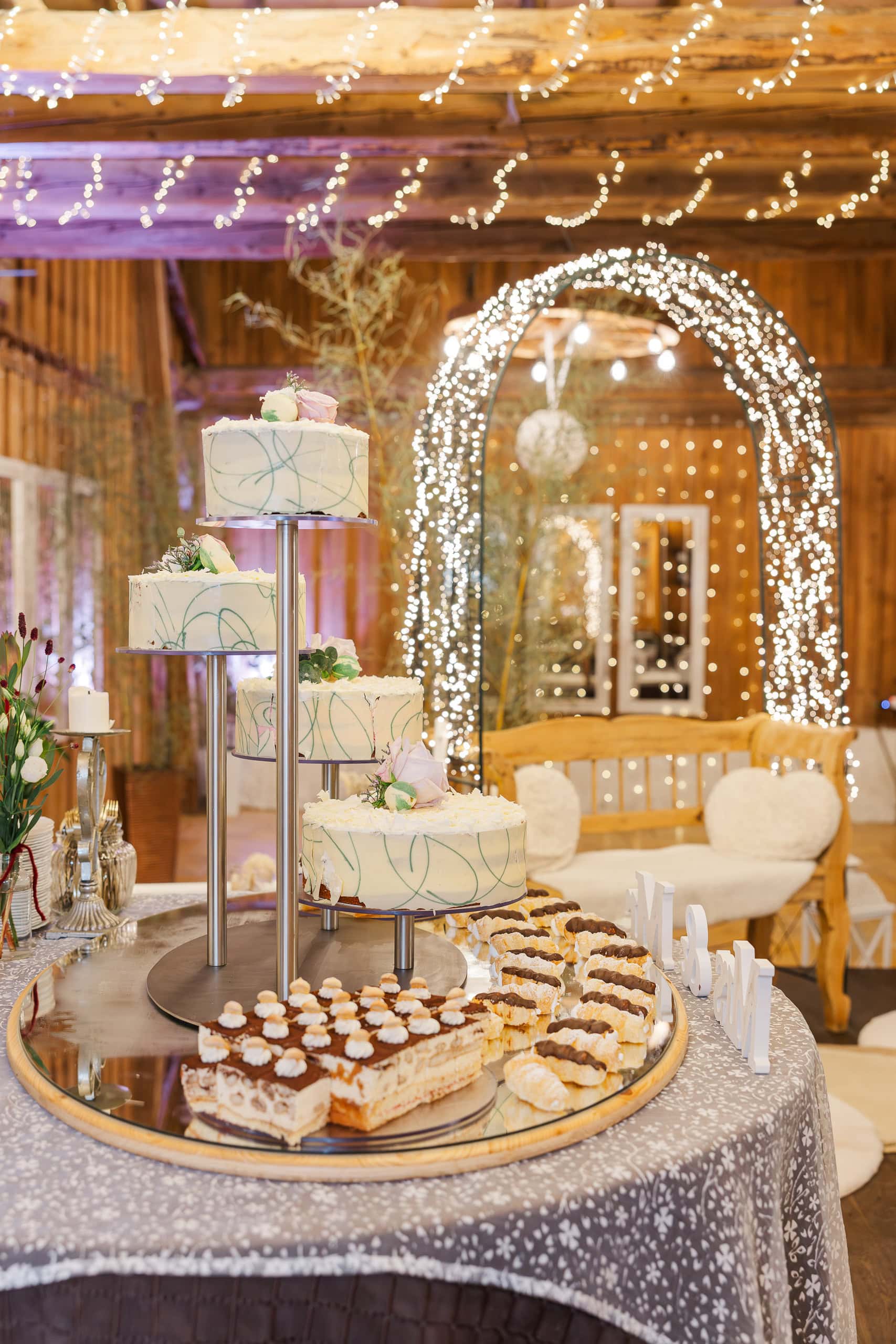 Hochzeit Stadlerhof – Hochzeitstorte im Feststadel